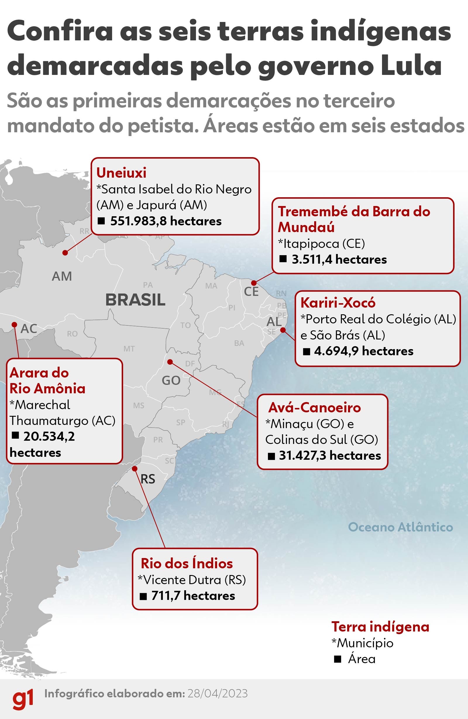 Lula demarca terras indígenas em seis estados; veja detalhes das áreas