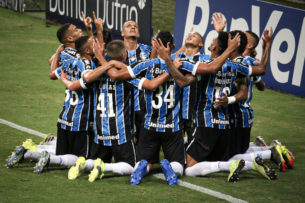 Jovens do Grêmio seguem com 100% de aproveitamento  — Foto: Lucas Bubols/ge