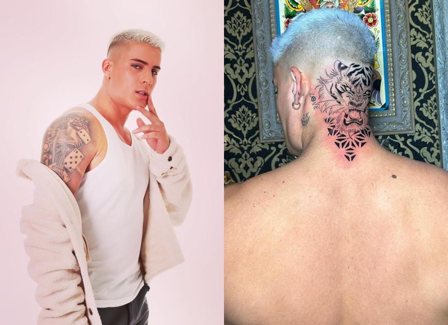 Tiago Ramos e a nova tatuagem