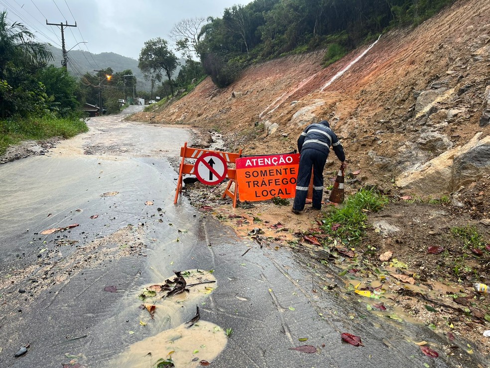 Porto Belo, no Litoral Norte catarinense — Foto: Defesa Civil de Porto Belo/Divulgação
