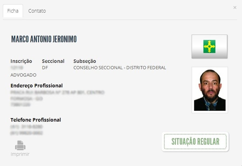 O advogado Marco Antônio Jerônimo. — Foto: Reprodução