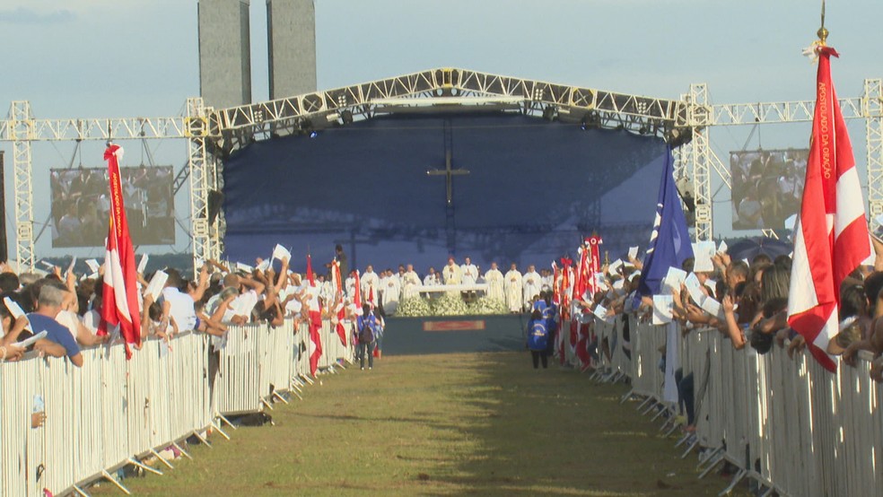 Festa de Nossa Senhora Aparecida em Brasília — Foto: TV Globo/Reprodução