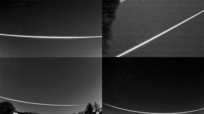 Meteoroide quica na atmosfera da Terra e volta para o espaço (Foto: Global Meteor Network)