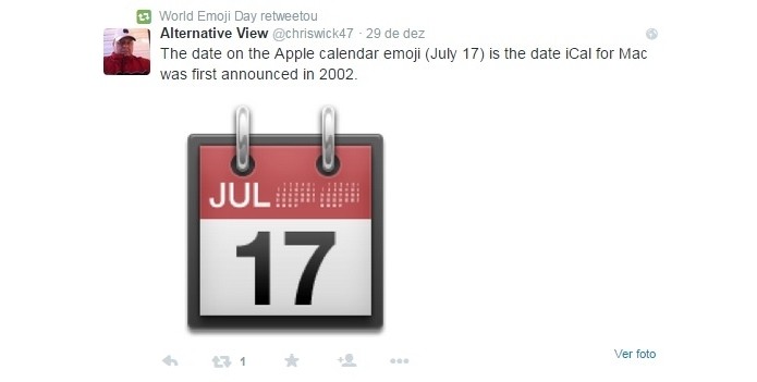 Data de Emoji Day deve-se à Apple (Foto: Reprodução/Twitter)