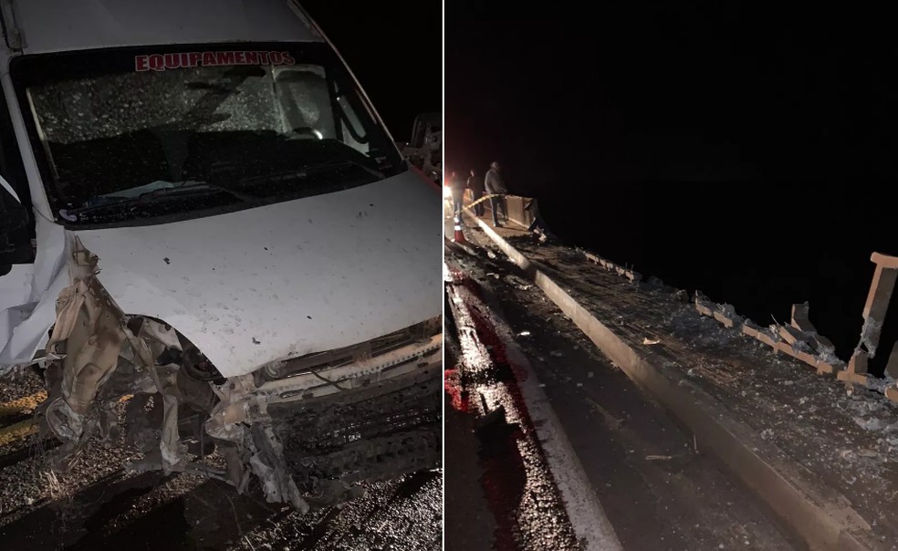 Motorista perdeu o controle do veículo e caiu de ponte no Rio Tietê, em Pongaí (SP) — Foto: Arquivo pessoal