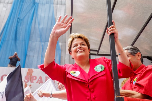 Dilma Rousseff durante campanha em Porto Alegre (Foto:  Ichiro Guerra/ Dilma 13)
