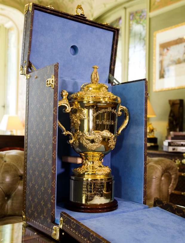 O case criado pela Louis Vuitton para a Copa Mundial de Rugby (Foto: Divulgação)