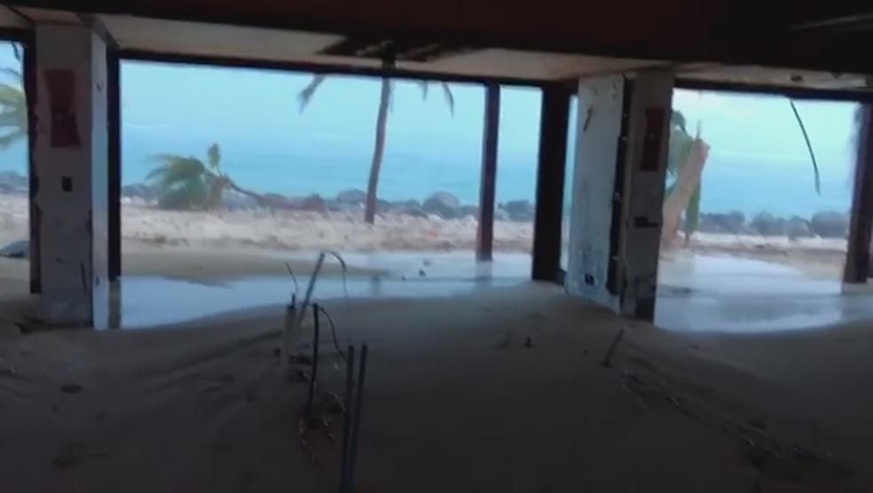 Destruição provocada pelo furacão Irma na ilha de Necker, no Caribe (Foto: Reprodução/Instagram/Richard Branson)