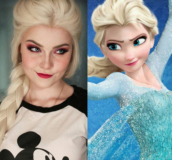 Garota russa se transforma em personagens famosos (Foto: Reprodução/Instagram) Garota russa se transforma em personagens famosos (Foto: Reprodução/Instagram)