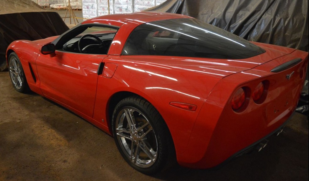 Com lance inicial de R$ 120 mil, Corvette 2008 está entre os bens que vão a leilão — Foto: Foto: Receita Federal/Divulgação