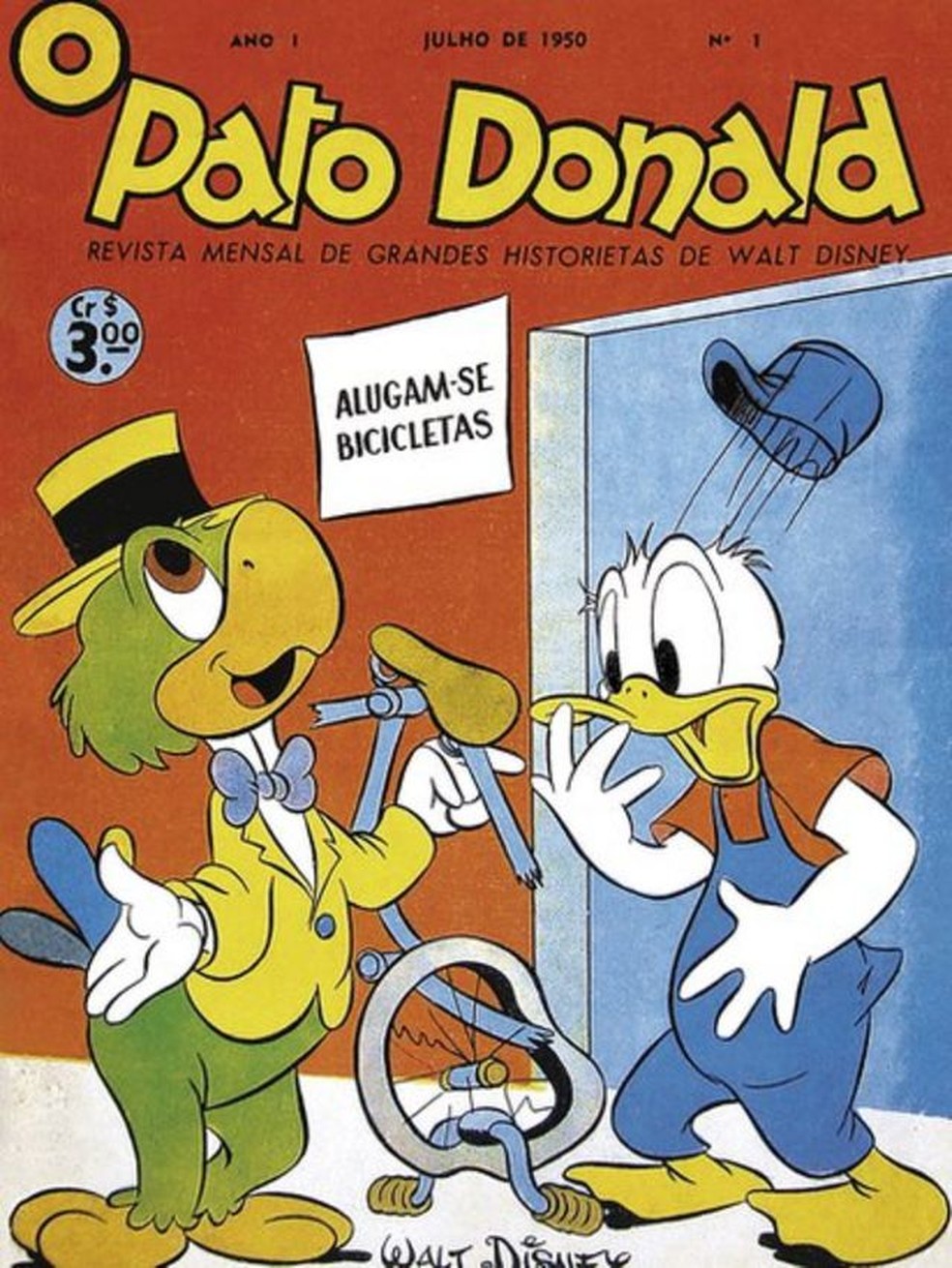 Gibi do Pato Donald com Zé Carioca na capa — Foto: Divulgação