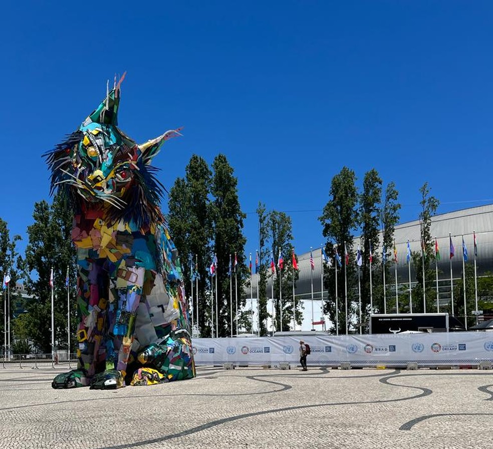 Conferência do Oceano da Organização das Nações Unidas (ONU) é realizada em Lisboa, Portugal, em junho de 2022 — Foto: Patrícia Figueiredo/g1