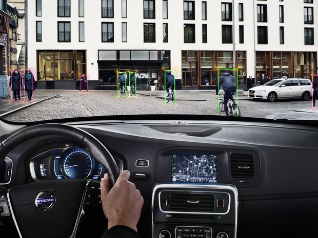 Volvo cria sistema que percebe movimentação de ciclistas e pedestres (Foto: Divulgação)