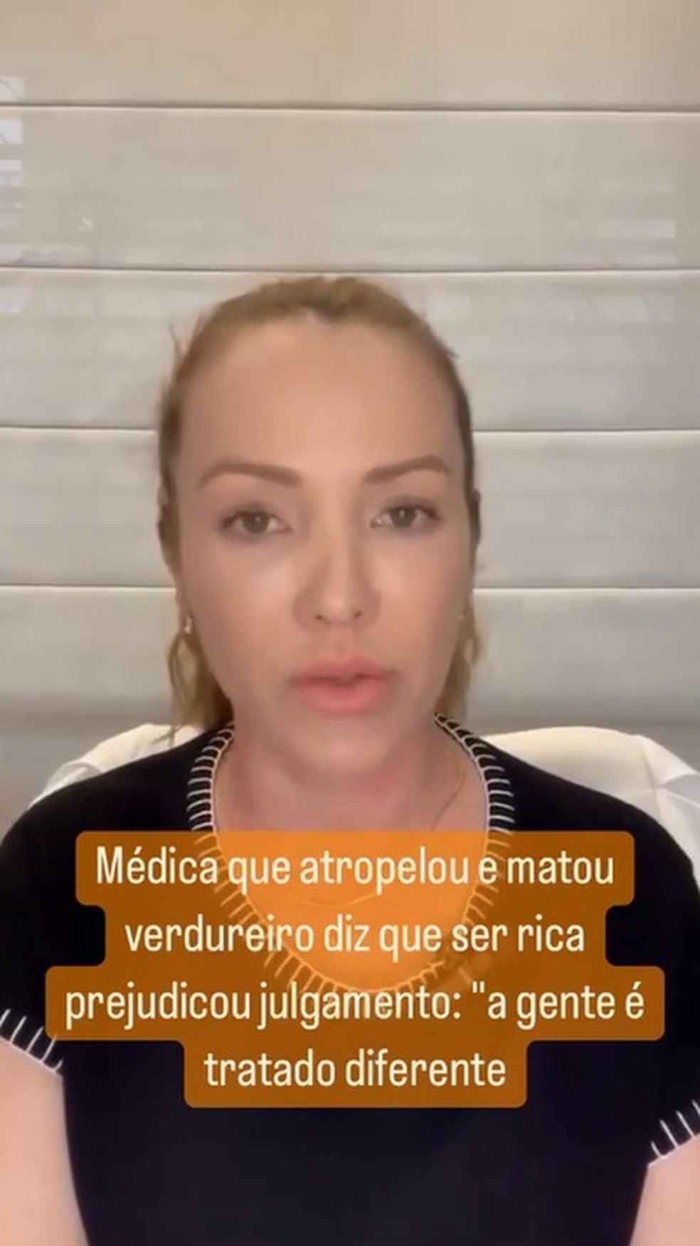 Vídeo mostra médica Letícia Bortolini falando sobre o processo que responde na Justiça. — Foto: Reprodução