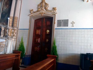 Porta da Misericórdia, na Igreja do Senhor do Bonfim, em Salvador (Foto: Alan Tiago/G1)