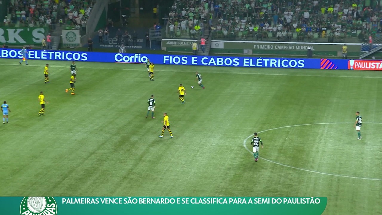 Palmeiras vence São Bernardo e se classifica para a semi do Paulistão
