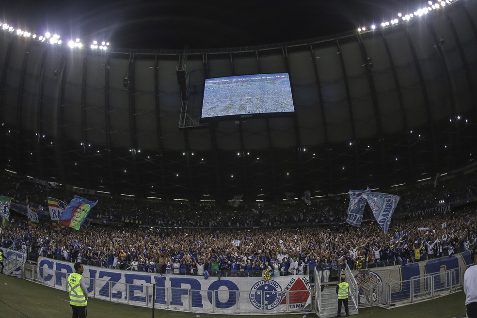 O Ituano não abriu mão de usar o setor visitante do Mineirão contra o Cruzeiro — Foto: Staff Images/Cruzeiro