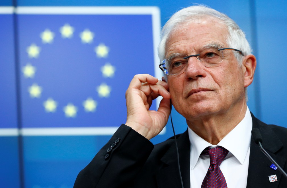 Josep Borrell, representante da União Europeia para assuntos internacionais, durante coletiva em 10 de janeiro de 2020 — Foto: Francois Lenoir/Reuters