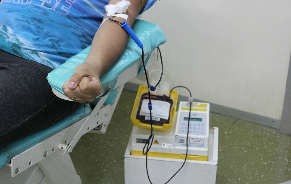 Doação de sangue em hospital do Amazonas — Foto: Girlene Medeiros / G1 AM