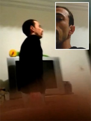 Vídeo mostra pai usando celular para filmar briga com Bernardo (Foto: Reprodução/G1)