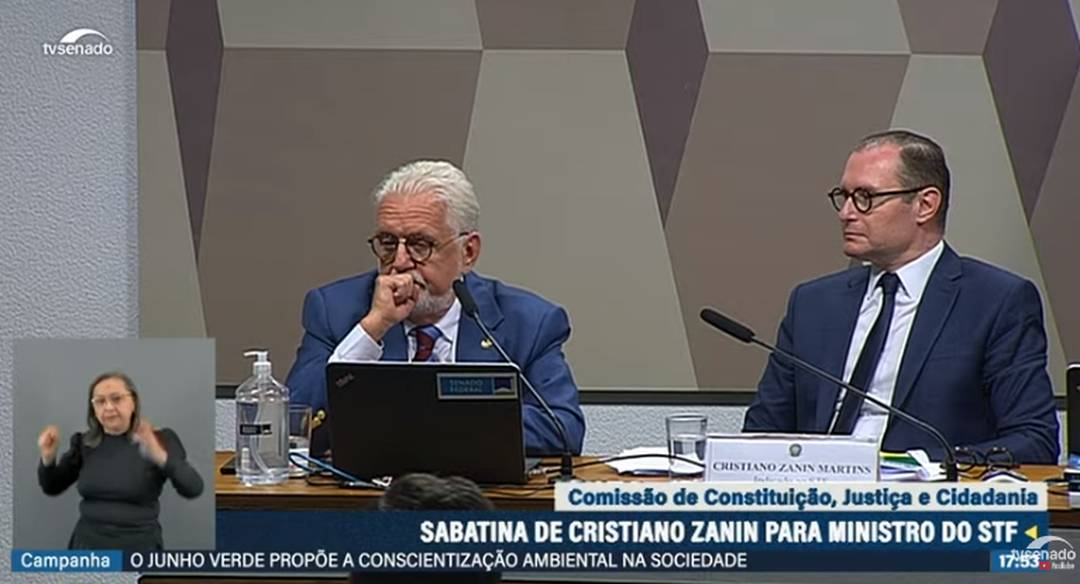 Jacques Wagner e Zanin se emocionam em sabatina