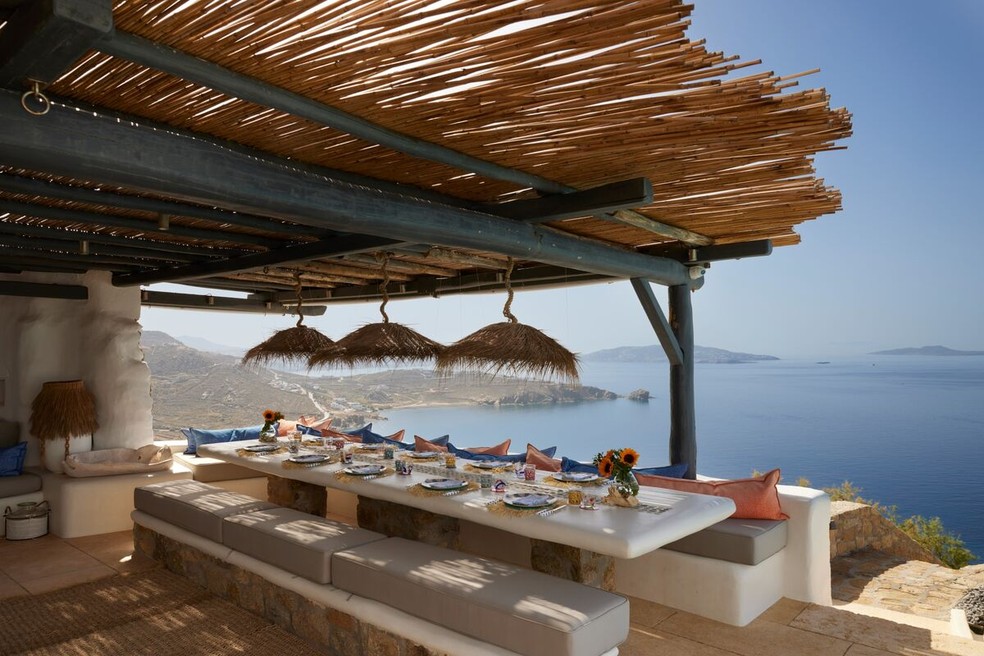 Vista de propriedade de luxo em Mykonos, na Gr&eacute;cia &mdash; Foto: Bloomberg