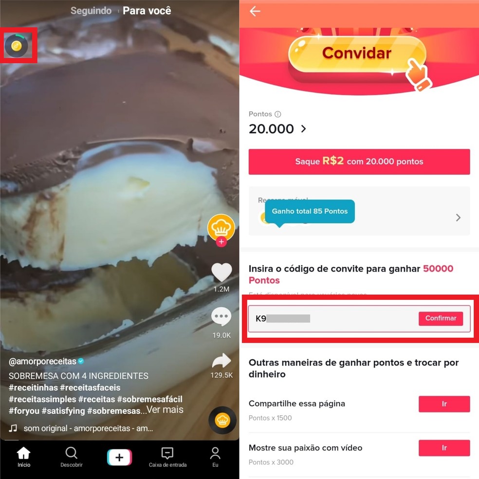 como colocar codigo no tiktok lite e ganhar dinheiro assistindo a videos redes sociais techtudo