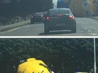 Minion inflável gigante provoca caos após cair em rodovia na Irlanda