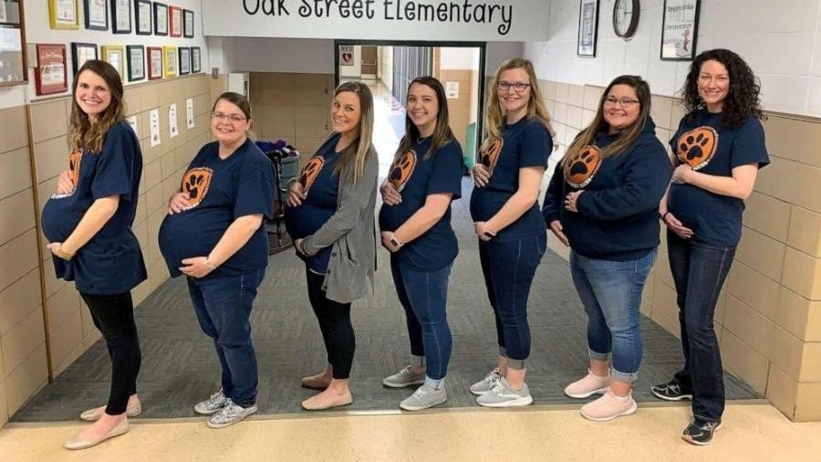 Sete enfermeiras engravidam ao mesmo tempo em escola (Foto: Reprodução / Facebook)