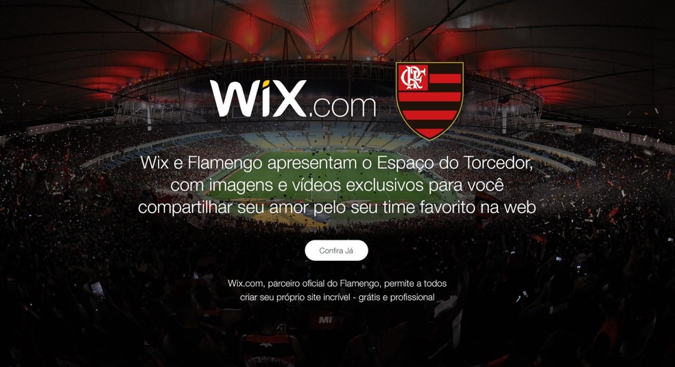 Flamengo agora tem patrocinador digital, a Wix (Foto: Reprodução)