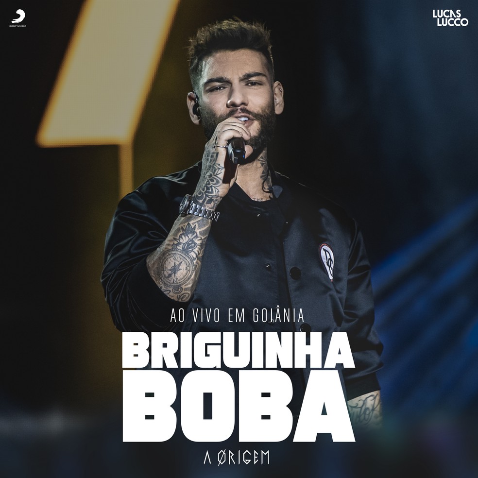 Capa do single 'Briguinha boa', de Lucas Lucco — Foto: Divulgação / Sony Music