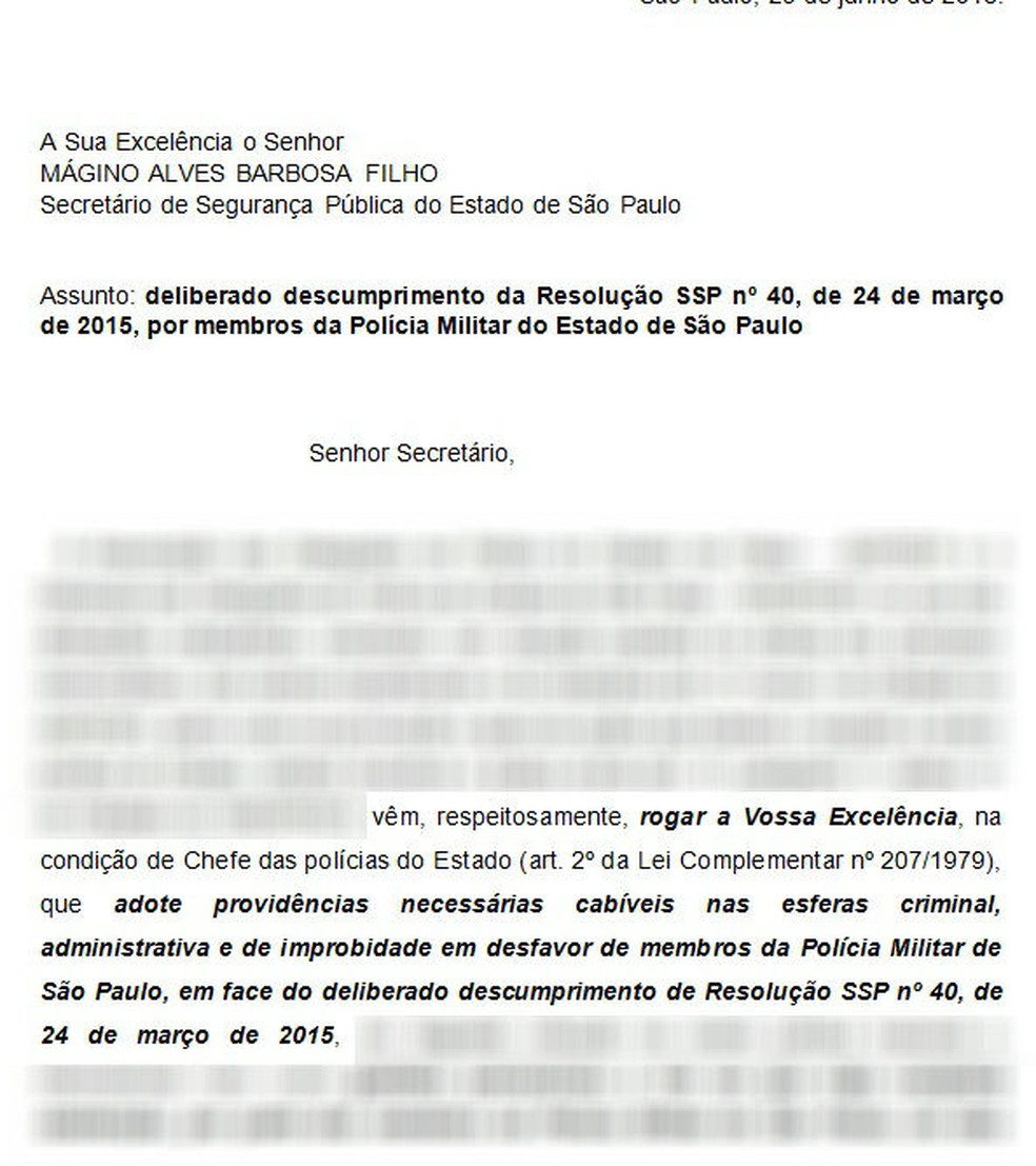 Ofício pede rigor nas investigações e ressalta que houve descumprimento das medidas estabelecidas para estes casos (Foto: Divulgação )