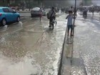 Rampa na Marina da Glória é danificada pela ressaca do mar no Rio