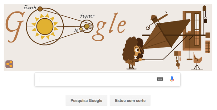 Doodle do Google celebra 340 anos da descoberta da velocidade da luz (Foto: Reprodução/Google)