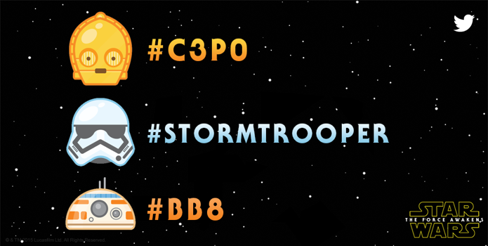 Twitter já lançou três dos vários emojis de Star Wars prometidos até o final do ano (Foto: Reprodução/Twitter)