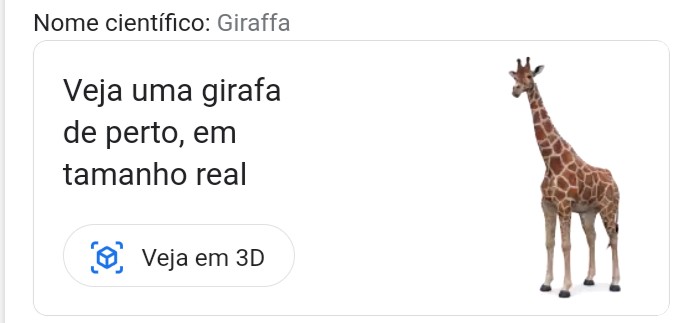 A Realidade Aumentada chegou à Google com animais em 3D - 4gnews