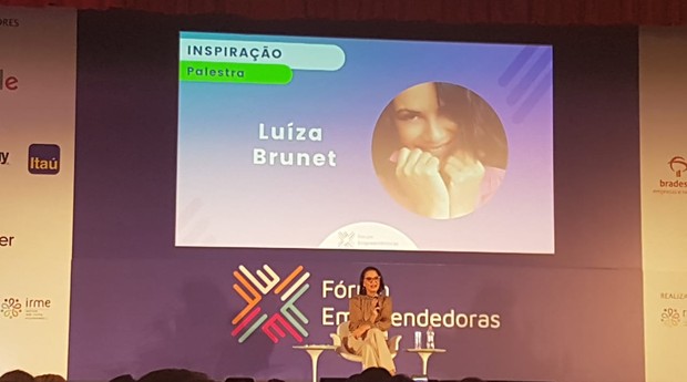 Luíza Brunet no Fórum Mulheres Empreendedoras (Foto: Amanda Oliveira)