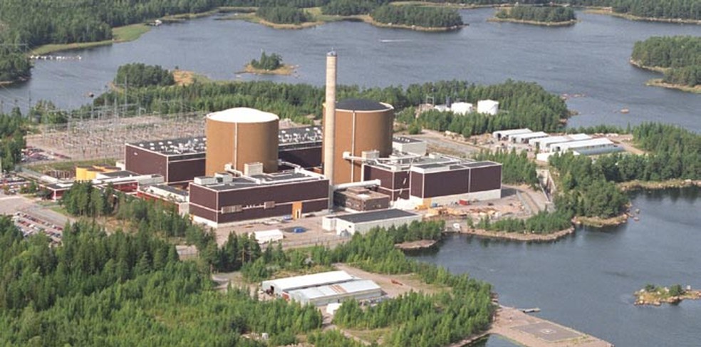 Vista área da usina nuclear de Loviisa na Finlândia em 2007 — Foto: Säteilyturvakeskus/Domínio Público