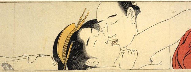 Detalhe de Sode no maki (Handscroll for the Sleeve, c.1785) de Torii Kiyonaga (Foto: reprodução)