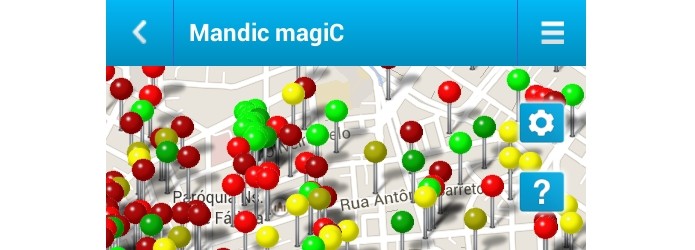 Mandic Magic exibe mapa com pontos de acesso Wi-Fi disponíveis (Foto: Reprodução/Paulo Alves)
