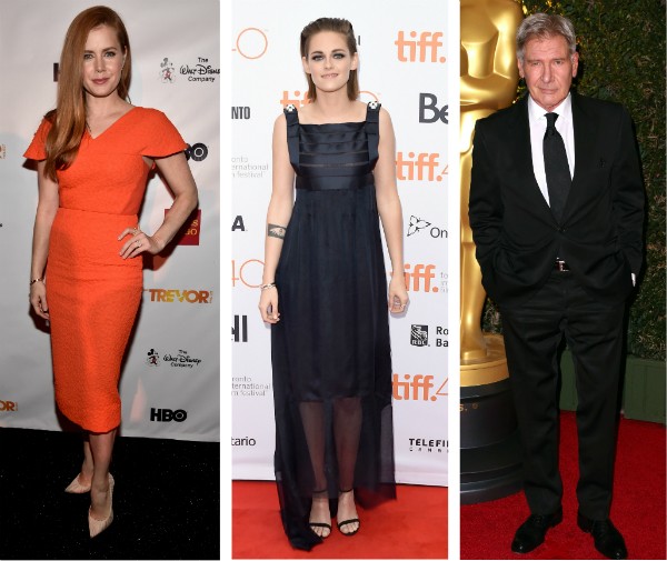 Amy Adams, Kristen Stewart e Harrison Ford (Foto: Getty Images)