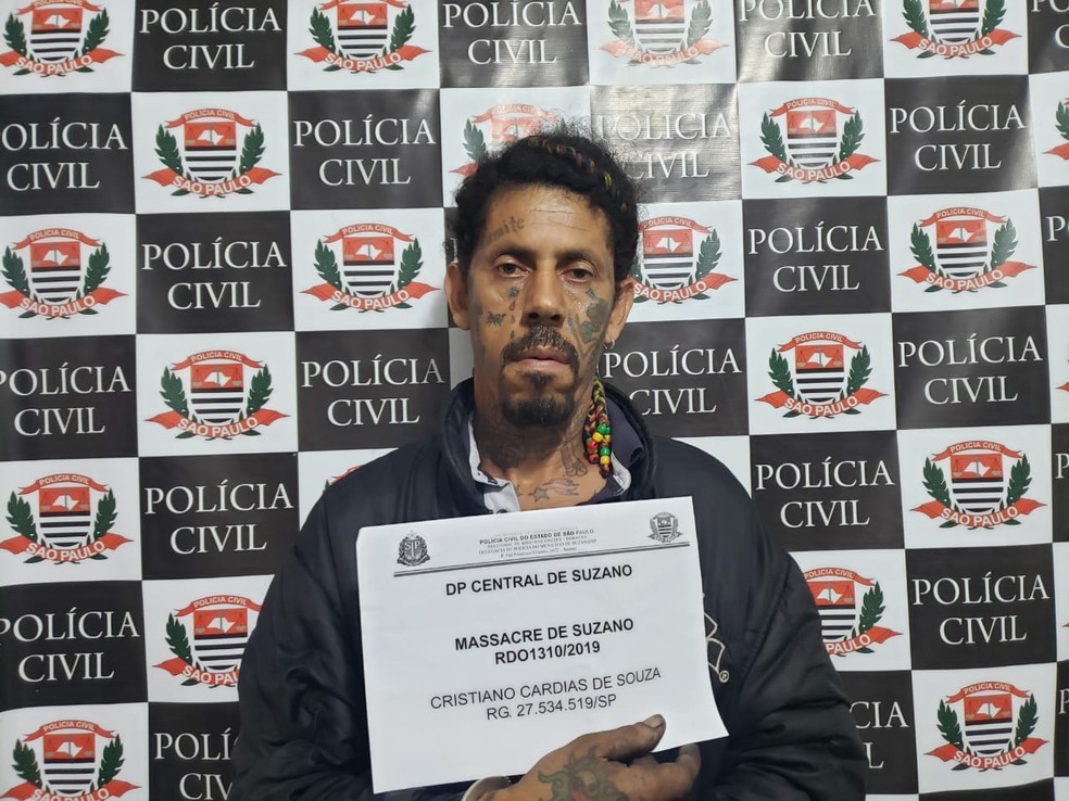 Cristiano Cardias de Souza é um dos suspeitos de envolvimento no massacre da Raul Brasil — Foto: Polícia Civil/Divulgação