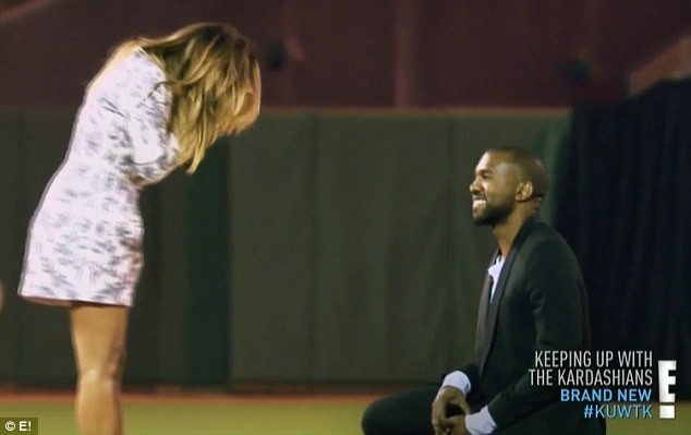 Pedido de casamento de Kanye West em 2013 (Foto: E!)
