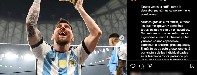 A photo of Messi with the cup went viral and is the most liked photo on Instagram
