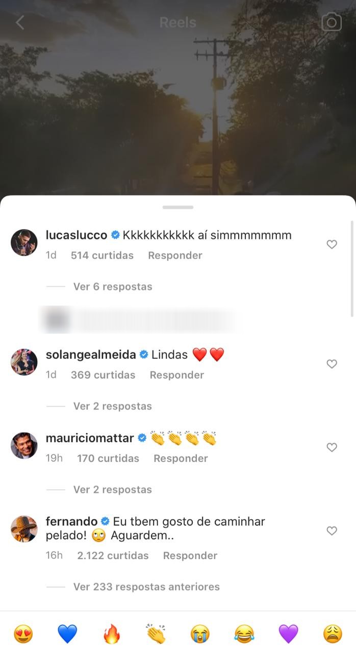 Fernando comenta em vídeo de Maiara e Maraisa (Foto: Reprodução/Instagram)
