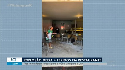 Quatro pessoas ficam feridas após explosão em restaurante na capital