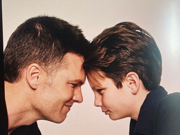 Tom Brady e Jack, seu filho (Foto: Reprodução/Instagram)
