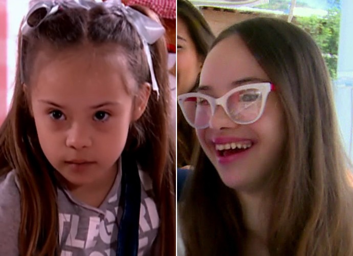 Antes e depois! À esquerda, Joana Mocarzel na época de Páginas da Vida, em 2006, e, à direita, em momento atual (Foto: Vídeo Show / TV Globo)