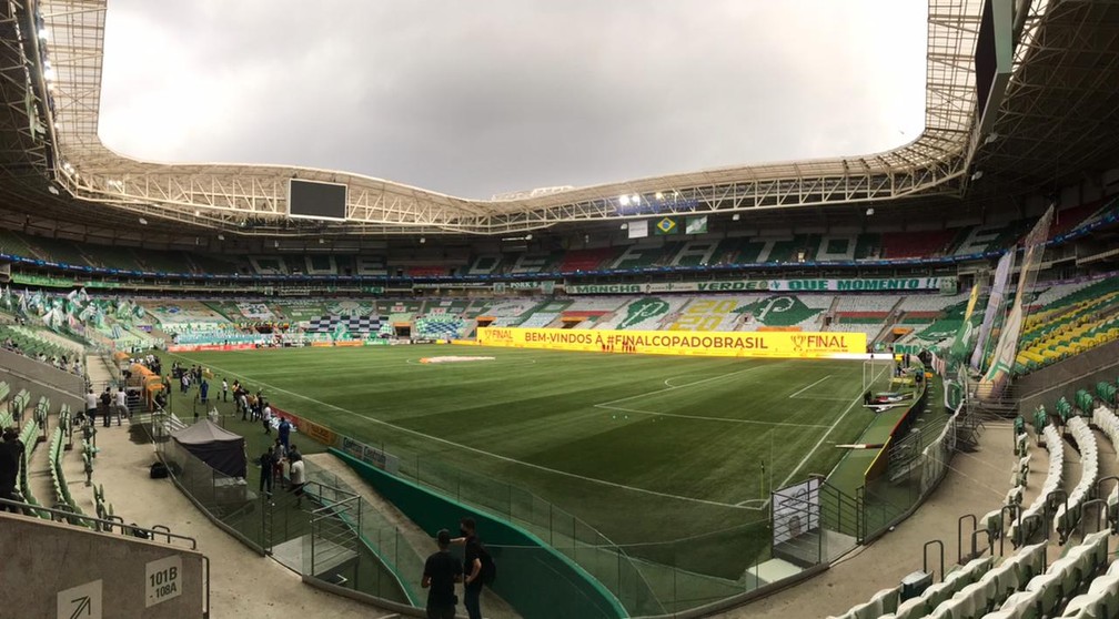 Sem torcida, Verdão venceu a Copa do Brasil no Allianz Parque — Foto: Eduardo Rodrigues