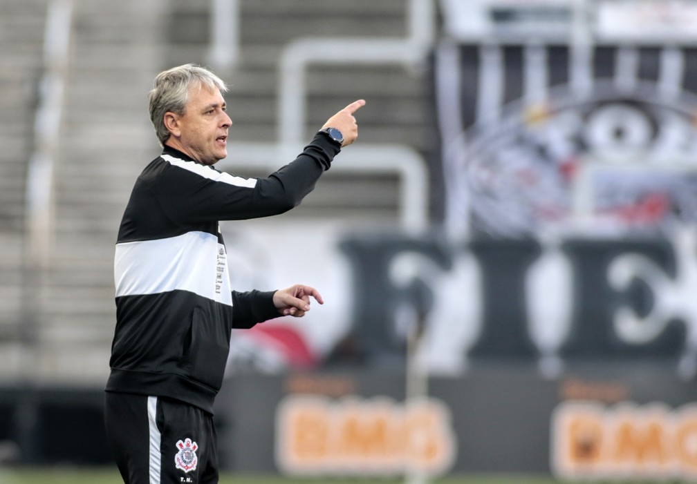 Tiago Nunes, técnico do Corinthians, na semifinal contra o Mirassol — Foto: Rodrigo Coca / Ag.Corinthians